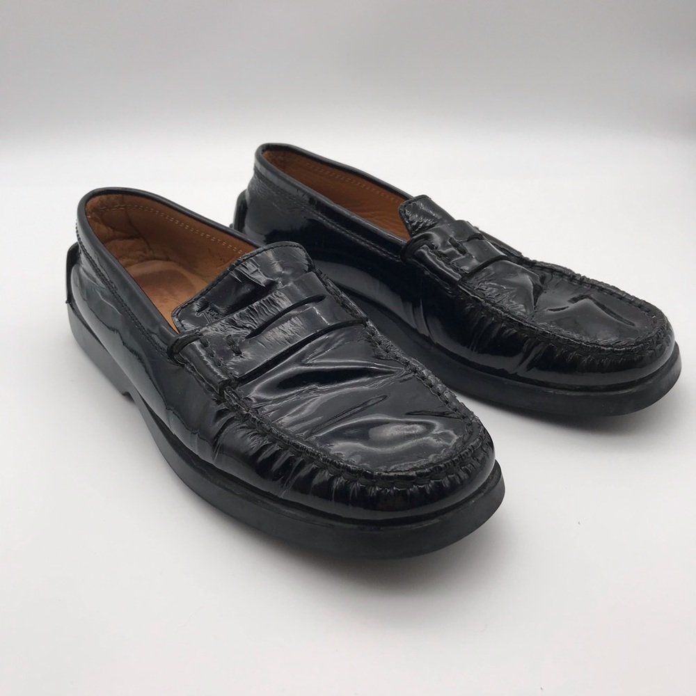 Tod’s Black Slip On Loafers Shoes Size 5.5